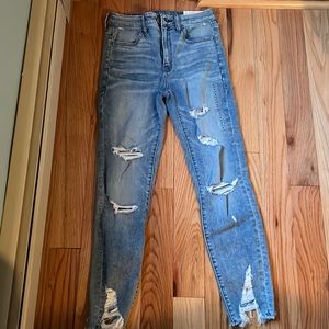 American Eagle super high-rise jegging crop.